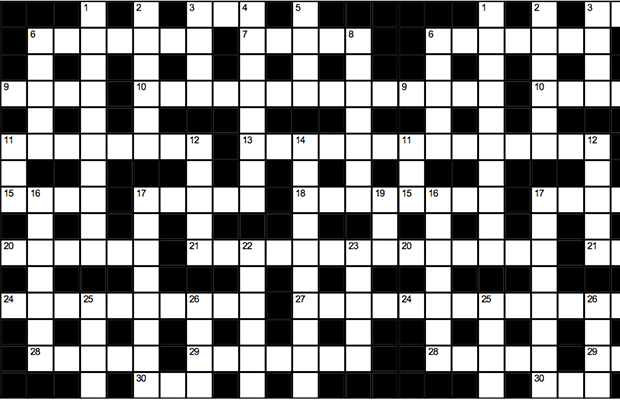 A graphic depicting a crossword