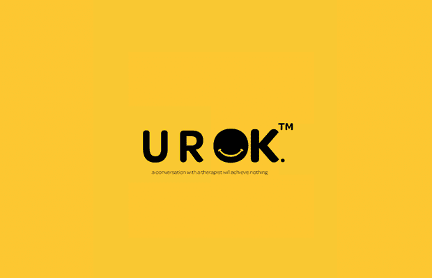 graphic that parodies the "R U OK" logo and replaces text with "U R OK"