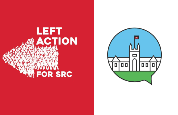 An image showing the Left Action logo and the SRC logo