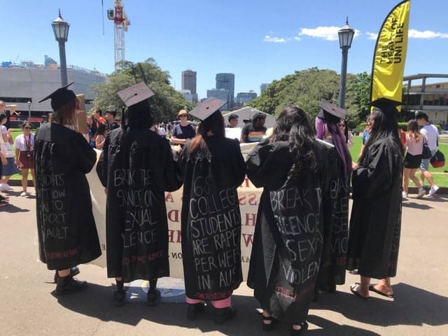 USyd WoCo protests at Welcome Week