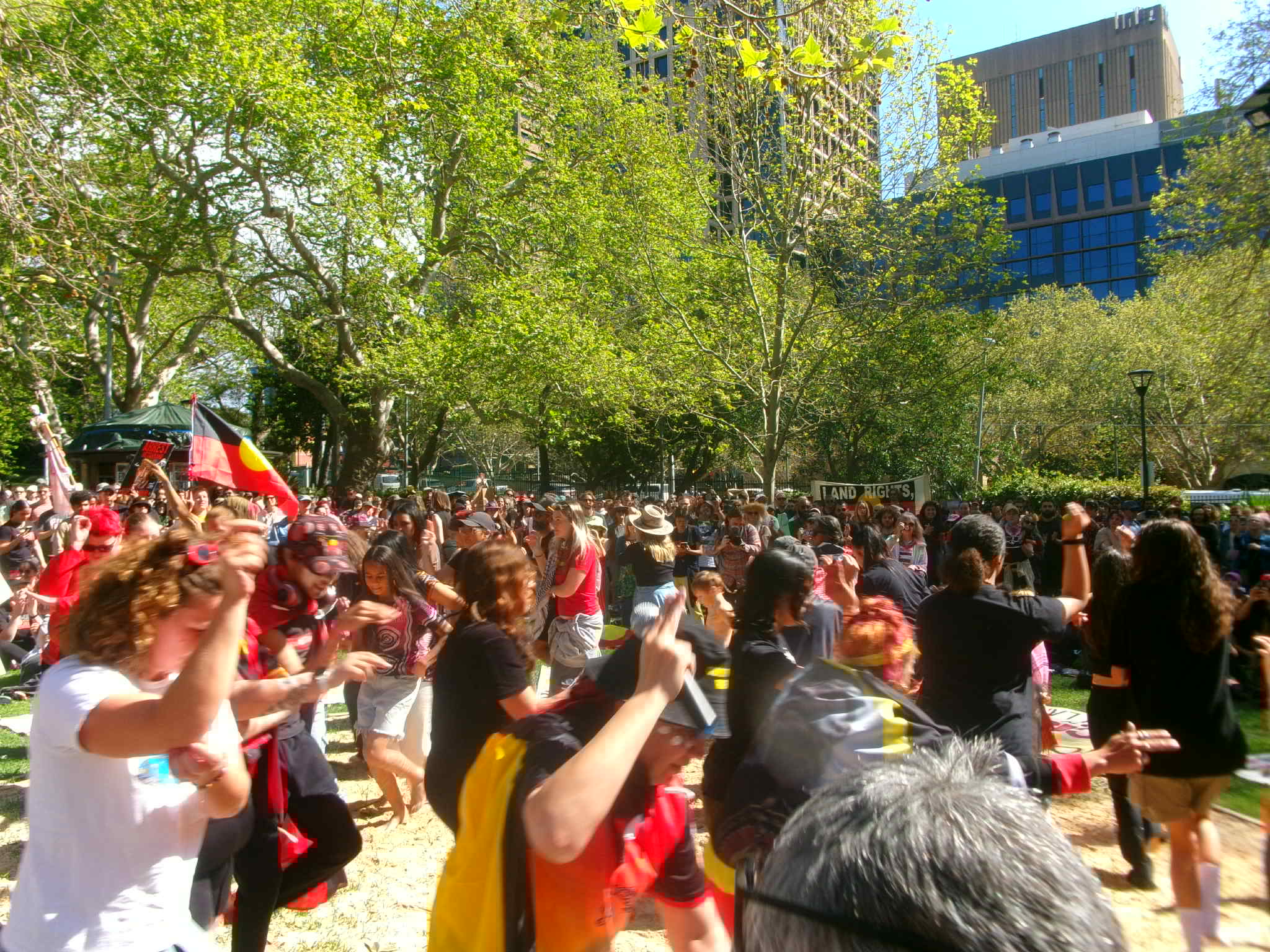 “Kill the Australian in your head”: thousands march down Broadway for Indigenous and anti-racist solidarity